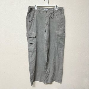 NWT Zara Womens Cargo Pants Mid Rise Full Length Gray Size 12